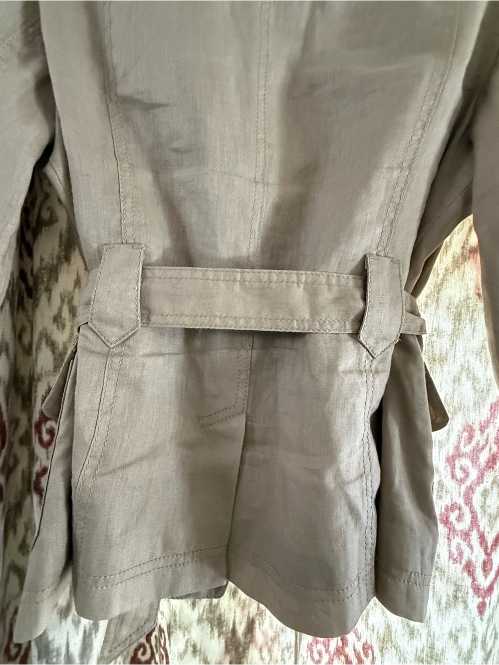 Ann Taylor Taupe Utility Safari Belted Jacket - Picture 9 of 14